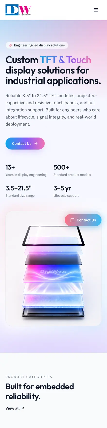 The digiwise.asia homepage on a phone